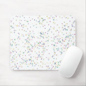 Tapis De Souris Arrière - plan blanc Confetti (Avec souris)