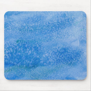 Tapis De Souris Arrière - plan bleu d'aquarelle