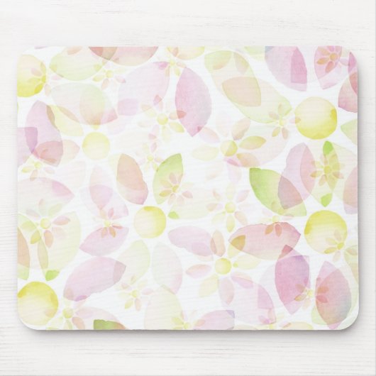 Tapis De Souris Arrière - plan conçu de fleur d'aquarelle, texture (Devant)