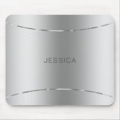 Tapis De Souris Arrière - plan d'apparence d'argent métallique mon (Devant)