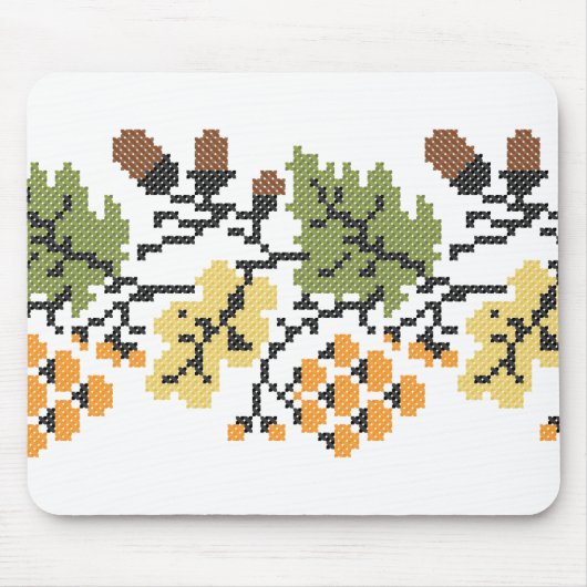 Tapis De Souris Arrière - plan d'automne de chêne (Devant)