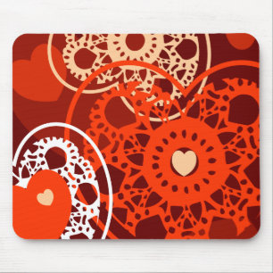 Tapis De Souris Arrière - plan de coeur, mousepad