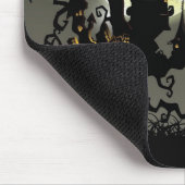 Tapis De Souris Arrière - plan de la nuit de pleine lune d'Hallowe (Coin)