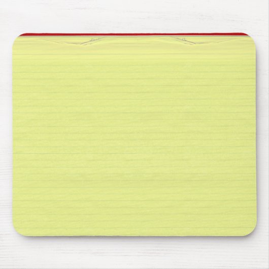 Tapis De Souris Arrière - plan de papier d'école jaune (Devant)