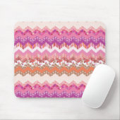 Tapis De Souris arrière - plan de zigzag rose (Avec souris)
