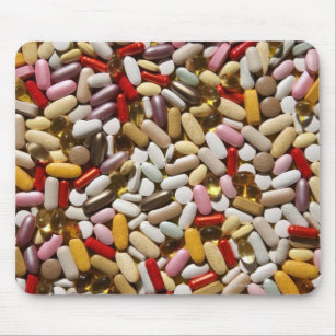 Tapis De Souris Arrière - plan des pilules colorées de