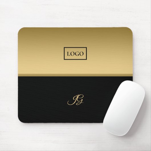 Tapis De Souris Arrière - plan en or et noir (Avec souris)