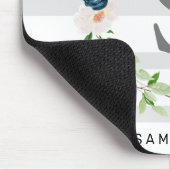 Tapis De Souris Arrière - plan floral monogramme sur mesure (Coin)