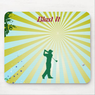 Tapis De Souris Arrière - plan génial avec le golfeur frappant la