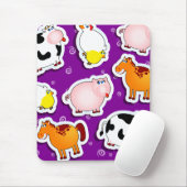 Tapis De Souris Arrière - plan heureux de ferme, mousepad (Avec souris)