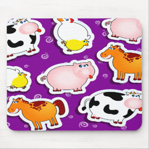 Tapis De Souris Arrière - plan heureux de ferme, mousepad