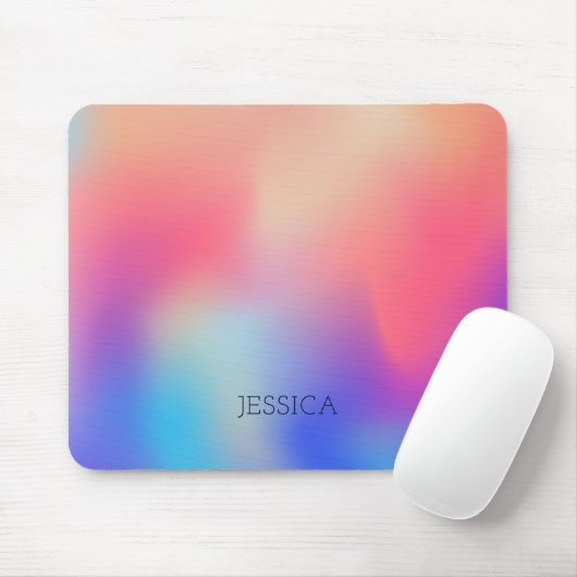 Tapis De Souris Arrière - plan holographique coloré (Avec souris)