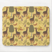 Tapis De Souris Arrière - plan jaune motif sans soudure (Devant)