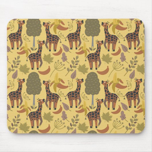 Tapis De Souris Arrière - plan jaune motif sans soudure (Devant)