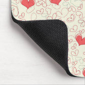 Tapis De Souris Arrière - plan mignon de coeurs (Coin)