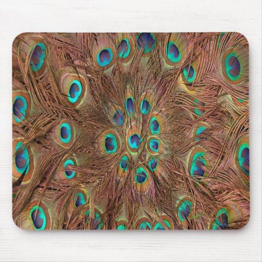 Tapis De Souris Arrière - plan motif Peacock (Devant)