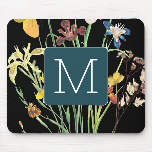 Tapis De Souris Arrière - plan noir initial l mignon frontière tur (Devant)