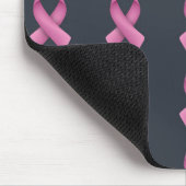 Tapis De Souris Arrière - plan noir Motif de ruban rose (Coin)