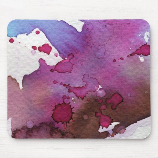 Tapis De Souris Arrière - plan pourpre d'aquarelle (Devant)