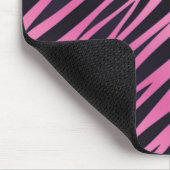 Tapis De Souris Arrière - plan rose de rayure de zèbre (Coin)