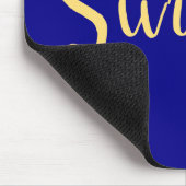 Tapis De Souris ARRIÈRE - PLAN Royal Bleu profond Élégant Script d (Coin)