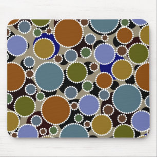 Tapis De Souris Arrière - plan terreux de cercles colorés