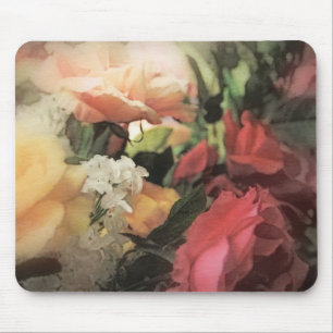 Tapis De Souris arrière - plan vibrant vintage floral d'art avec