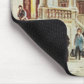 Tapis De Souris Arrivée à la fête de Noël (Coin)