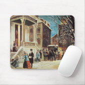 Tapis De Souris Arrivée à la fête de Noël (Avec souris)