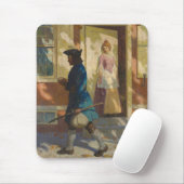 Tapis De Souris Arrivée de Franklin à Philadelphie par N. C. Wyeth (Avec souris)