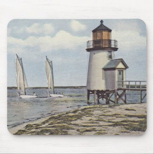 Tapis De Souris Arrondissage du phare Nantucket de point de Brant