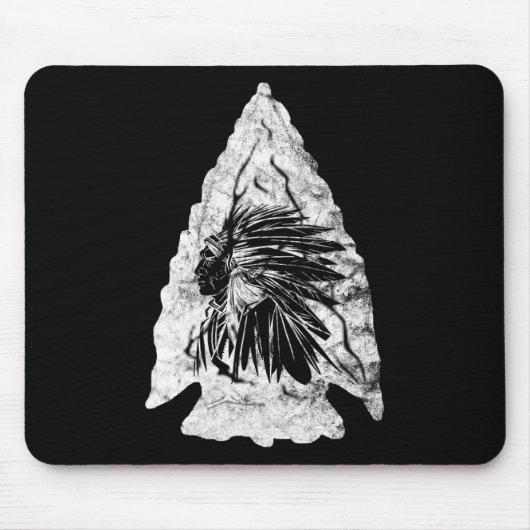 Tapis De Souris Arrowhead Hunter Indian Chief Relic Hunter Native (Devant)