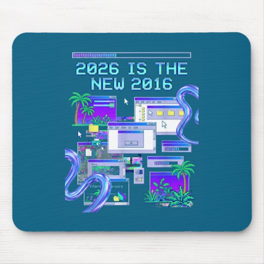 Tapis De Souris Art 2016 Vaporwave Pixel Esthétique Informatique (Devant)