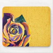 Tapis De Souris art à l'aquarelle Rose dorée (Devant)