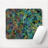 Tapis De Souris Art abstrait griffonné multicolore (Avec souris)