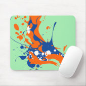 Tapis De Souris Art Abstrait Mint Green Art moderne peinture splas (Avec souris)