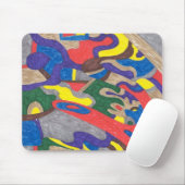 Tapis De Souris Art Abstrait "Picasso Cat" (Avec souris)