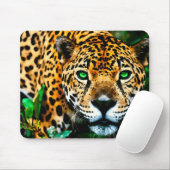 Tapis De Souris Art acrylique de faune de Jaguar (Avec souris)