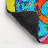 Tapis De Souris Art acrylique mignon de chat (Coin)