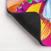 Tapis De Souris Art aquarelle de fleurs d'orchidées colorées (Coin)