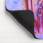 Tapis De Souris Art bleu Iris Fleurs  (Coin)