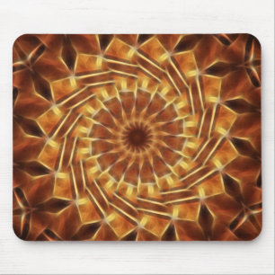 Tapis De Souris Art bronzage Brown 1 de kaléidoscope d'or