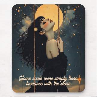 Tapis De Souris Art céleste | Femme gothique | Mystique éthérée