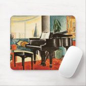 Tapis De Souris Art coloré vintage d'annonce d'instrument de piano (Avec souris)