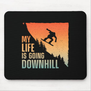Tapis De Souris Art cool Snowboard Pour Hommes Femmes Snowboard Sn
