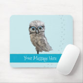 Tapis De Souris Art côtier creusant personnalisable de hibou (Avec souris)