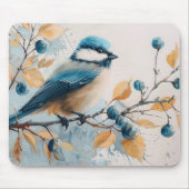 Tapis De Souris Art d'aquarelle Blue Jay (Devant)