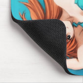 Tapis De Souris Art d'aquarelle de fille d'Anime (Coin)