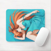 Tapis De Souris Art d'aquarelle de fille d'Anime (Avec souris)