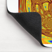 Tapis De Souris Art de baseball jaune doré Imprimer (Coin)